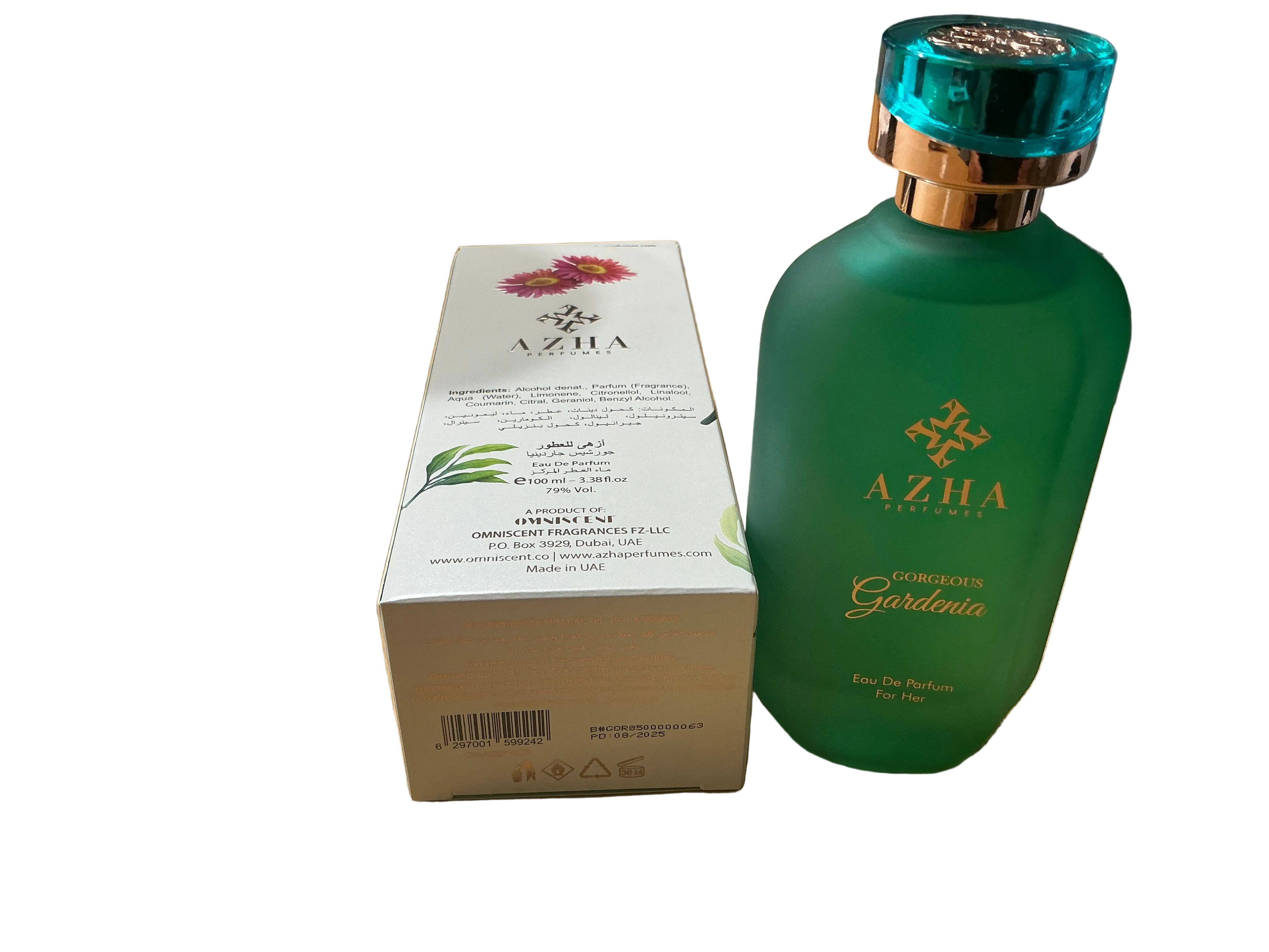 AZHA Gorgeous Gardenia Eau de Parfum 100ml | Sweet Floral Fruity Perfume for Women