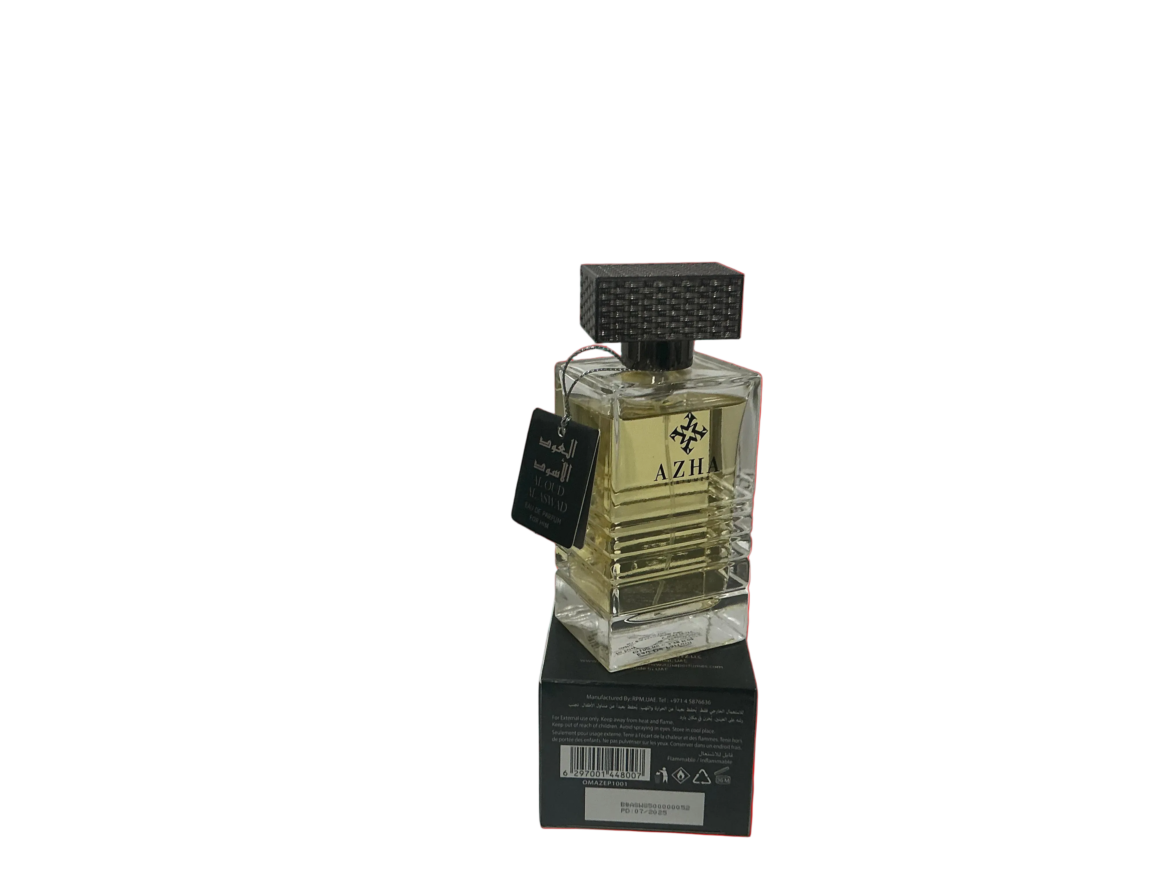 AZHA Al Oud Al Aswad Eau de Parfum 100ml | Luxurious Leather Oud Cologne for Men