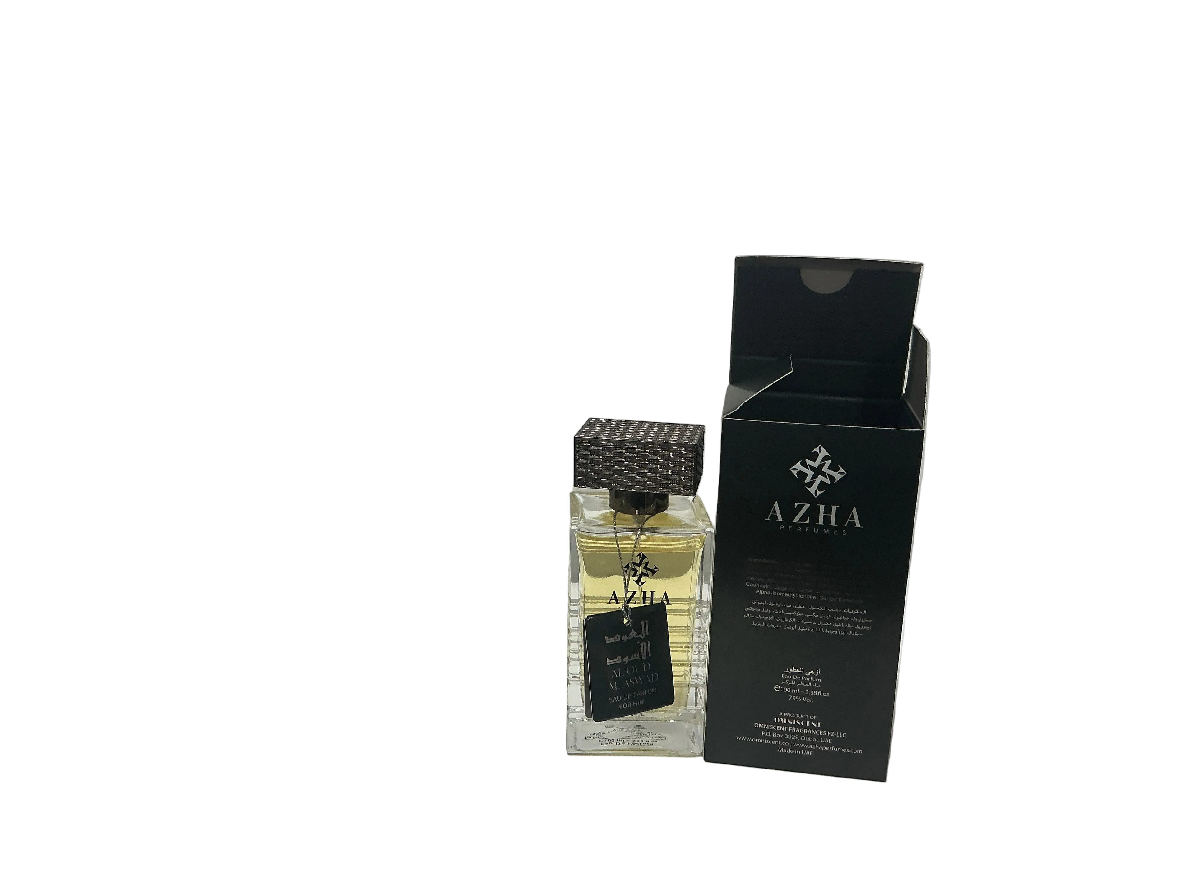 AZHA Al Oud Al Aswad Eau de Parfum 100ml | Luxurious Leather Oud Cologne for Men