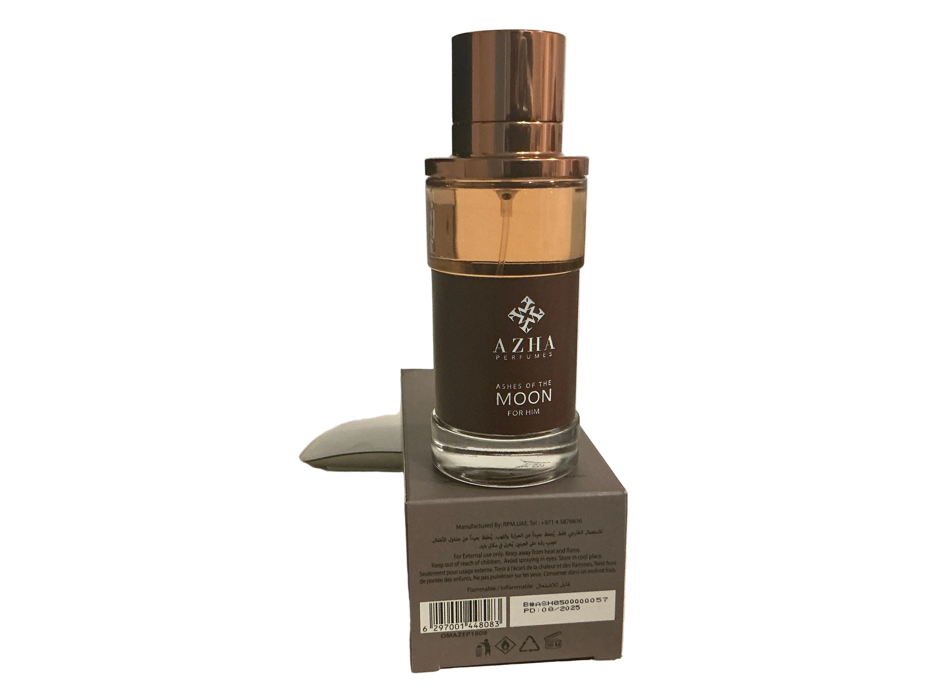 AZHA Ashes of the Moon Eau de Parfum 100ml | Sensual Tobacco Musk Cologne for Men