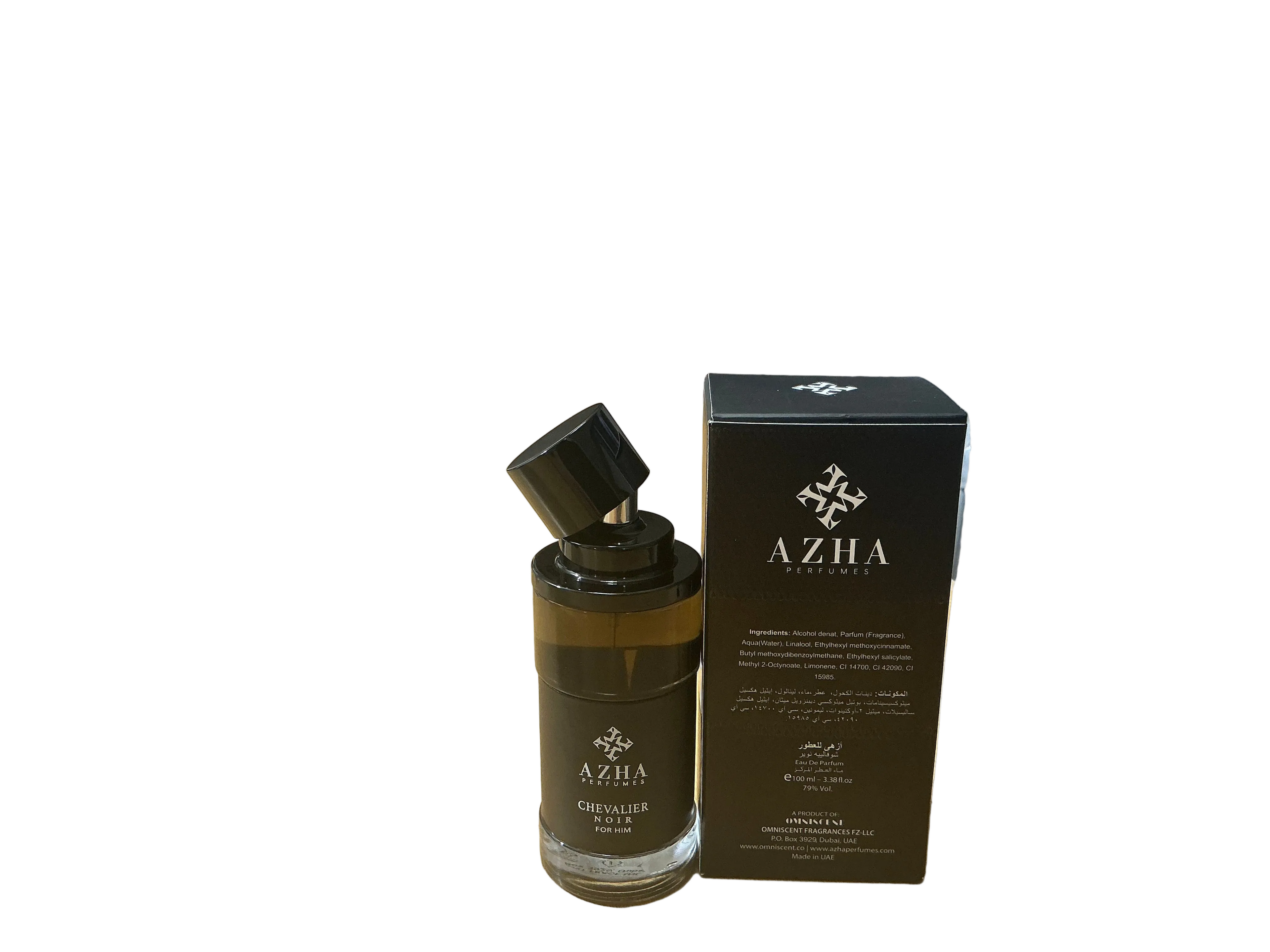 AZHA Chevalier Noir Eau de Parfum 100ml | Bold Oriental Leather Cologne for Men