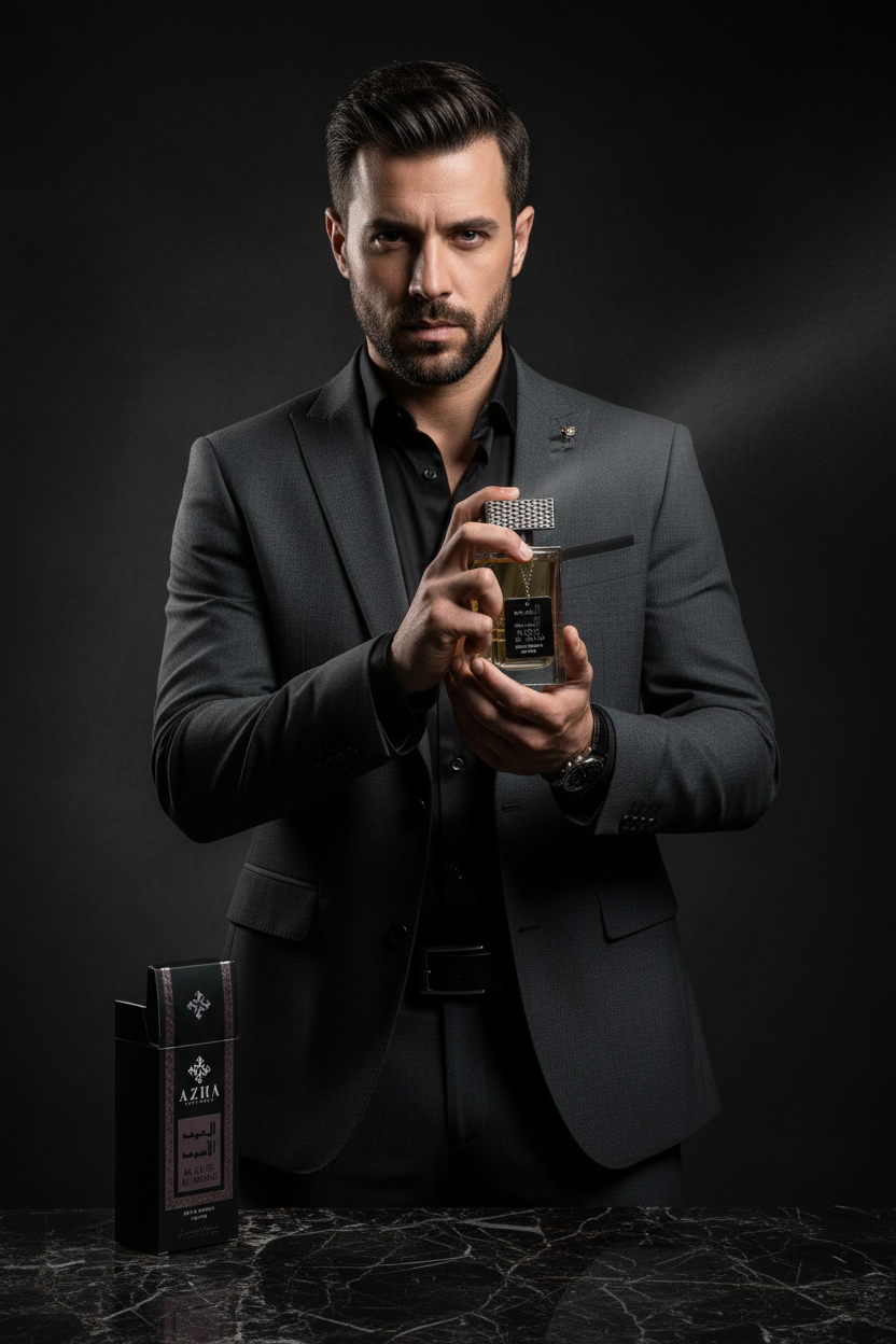 AZHA Al Oud Al Aswad Eau de Parfum 100ml | Luxurious Leather Oud Cologne for Men
