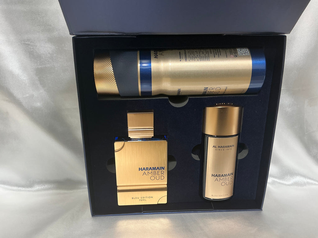 Al Haramain Amber Oud Blue Edition 3-Piece Perfume Gift Set