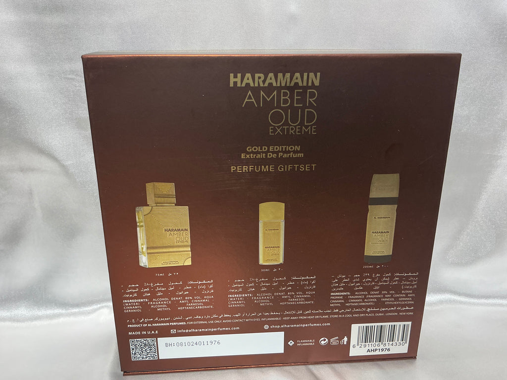 Al Haramain Amber Oud Extreme Gold Edition 3-Piece Gift Set Extrait de Parfum