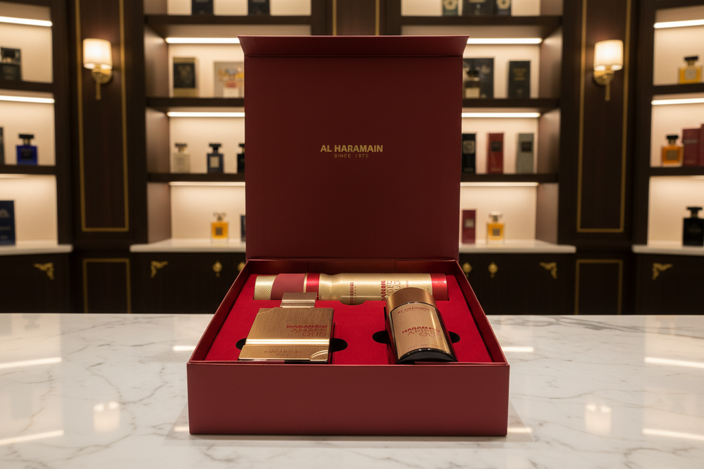 Al Haramain Amber Oud Ruby Edition 3-Piece Gift Set EDP Spray