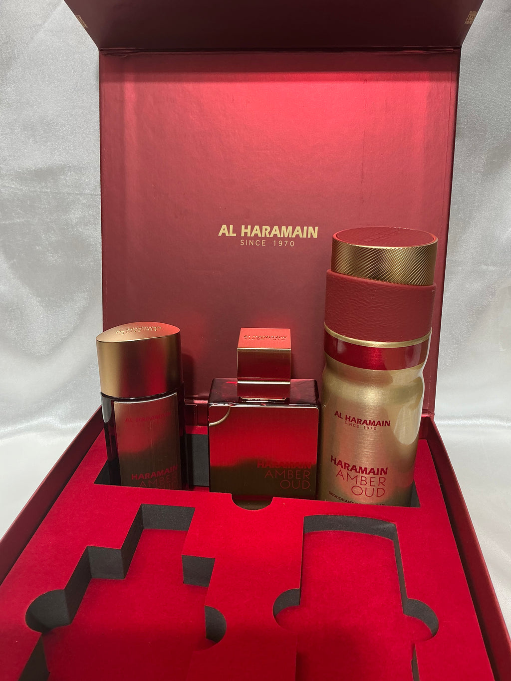 Al Haramain Amber Oud Ruby Edition 3-Piece Gift Set EDP Spray