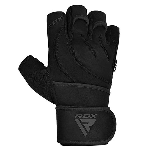 RDX L4 Leather Gym Gloves Black